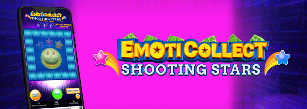 Da oggi disponibile il nuovo Gratta e Vinci online Emoticollect Shooting Stars